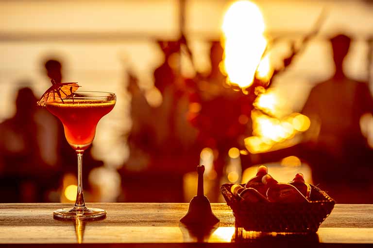 Drink an Bord der RV Kalaw Pandaw