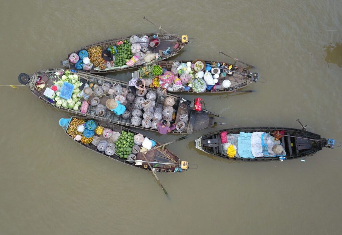 Schwimmender Markt in Vietnam