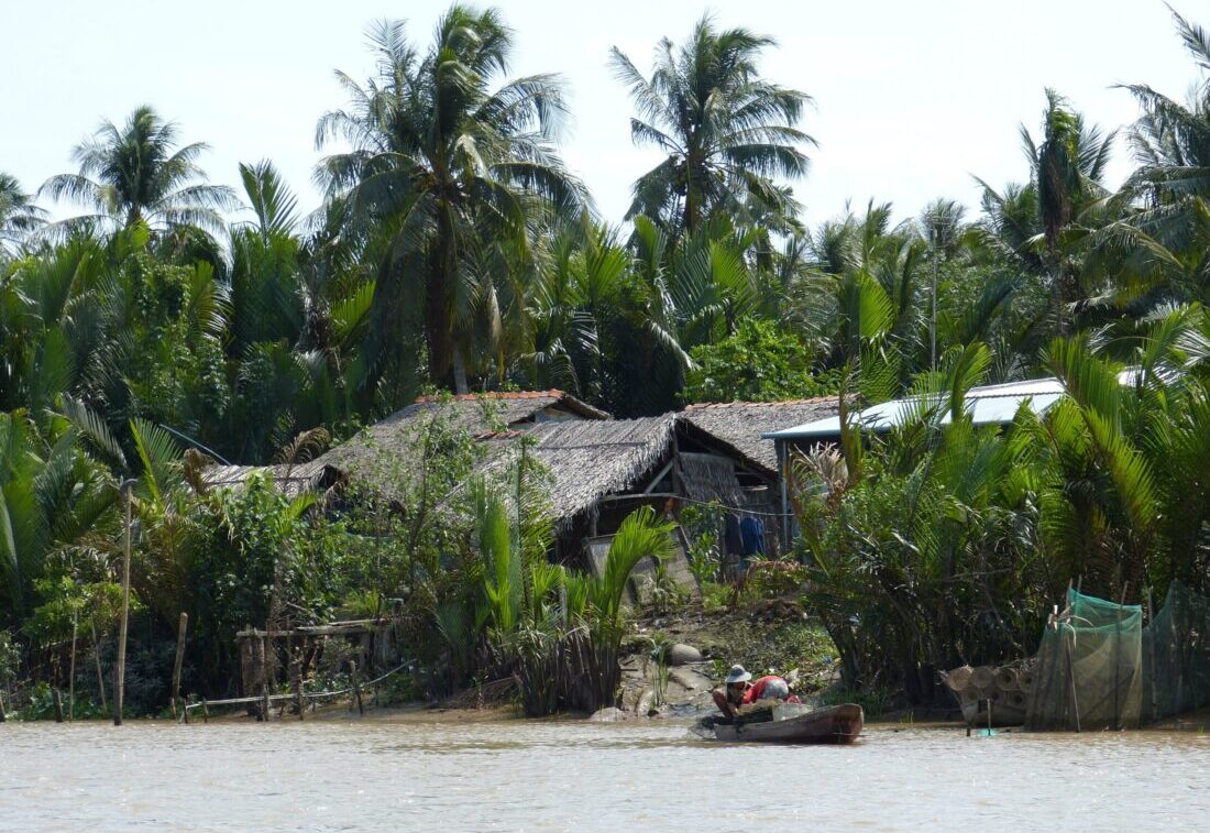 Dorf im Mekong-Delta