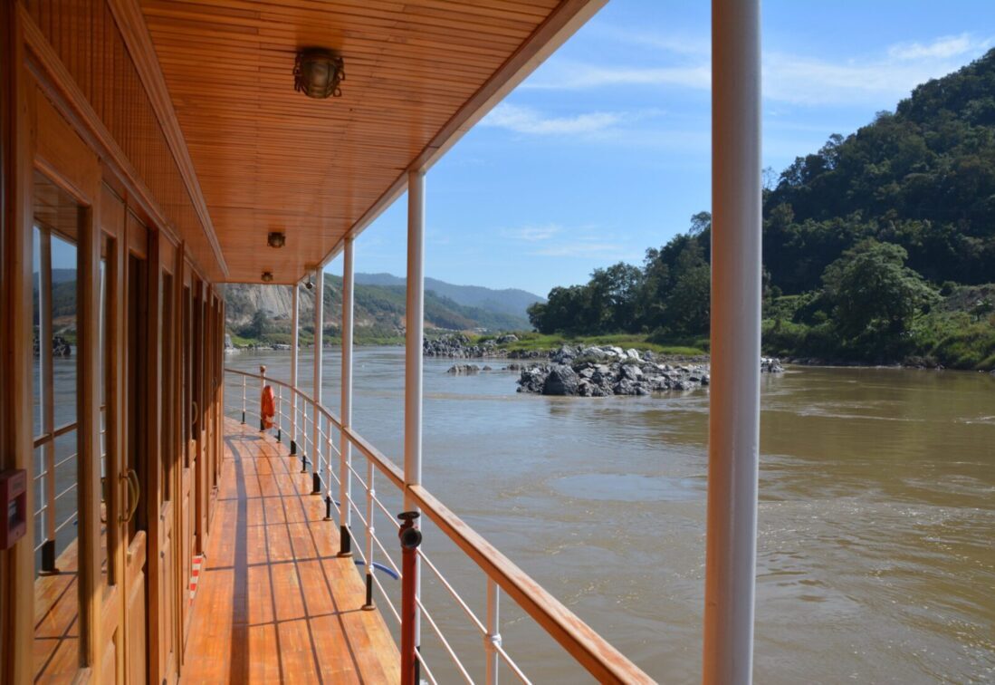Blick vom Deck der RV Laos Pandaw