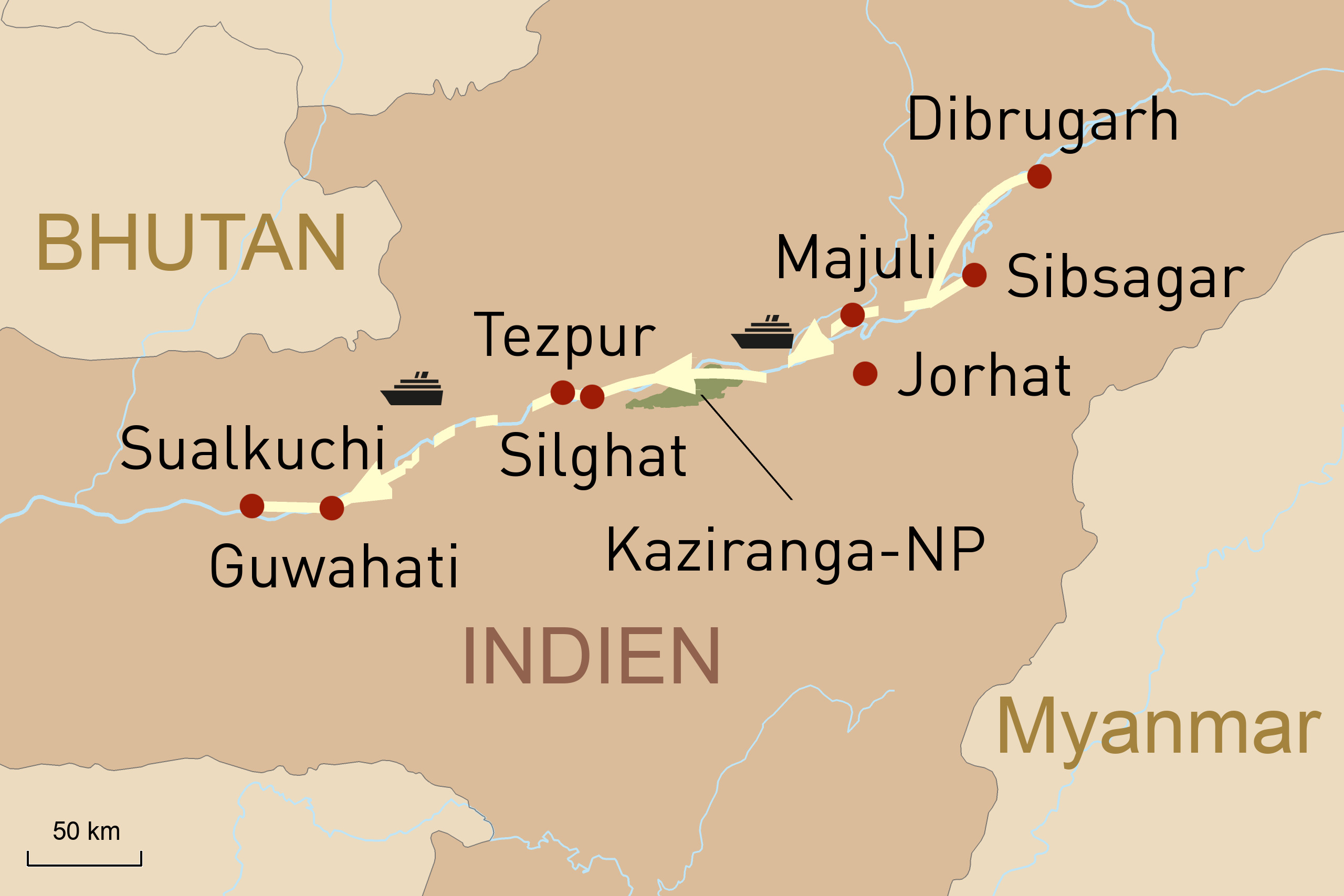 Route - Brahmaputra Intensiv