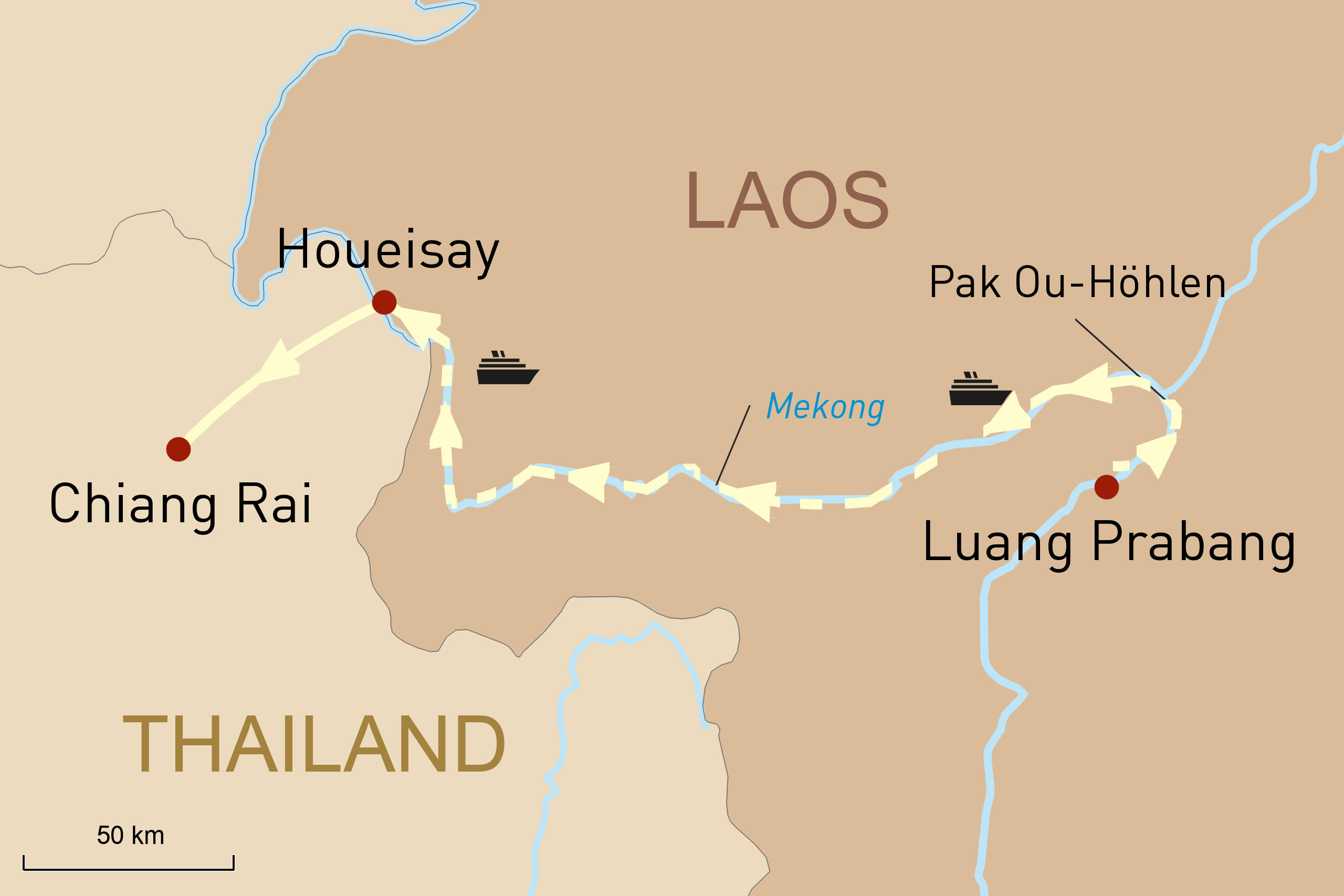 Route - Schätze des Nordens - Luang Prabang-Chiang Rai