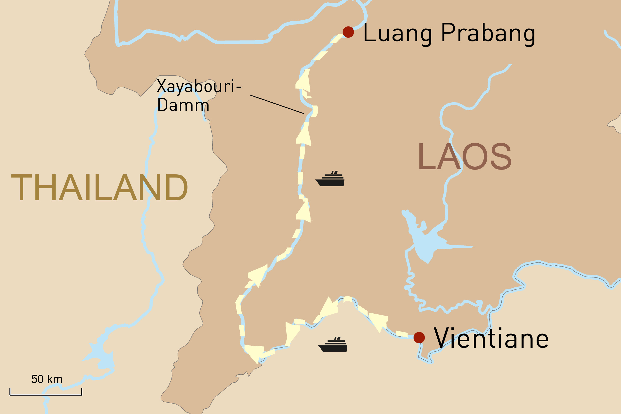 Route - Laotische Träume - Vientiane-Luang Prabang