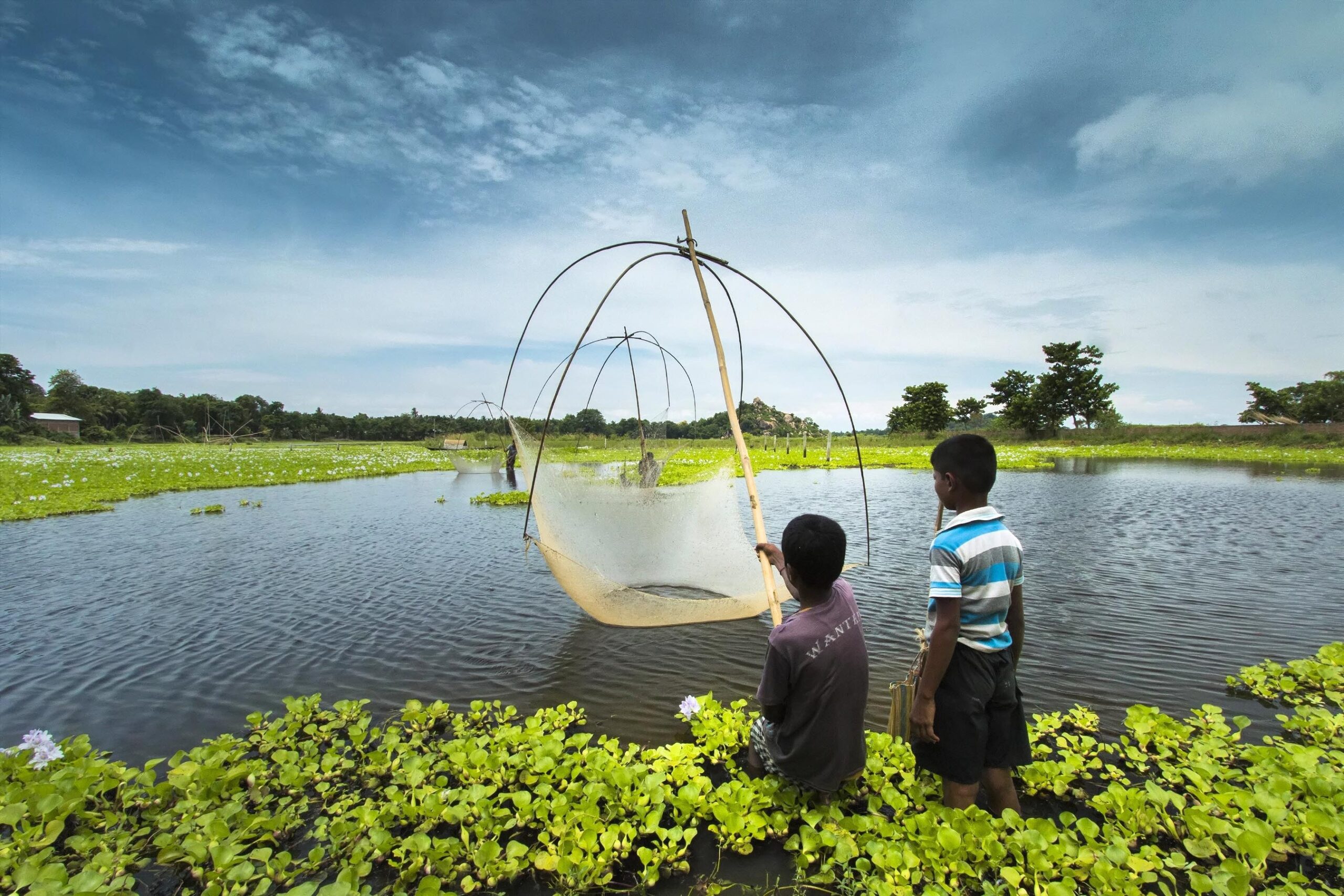 Fischer am Brahmaputra