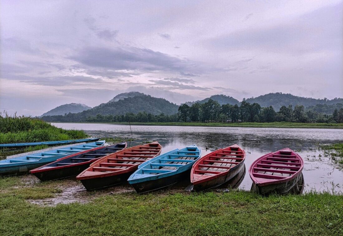 Boote am Brahmaputra