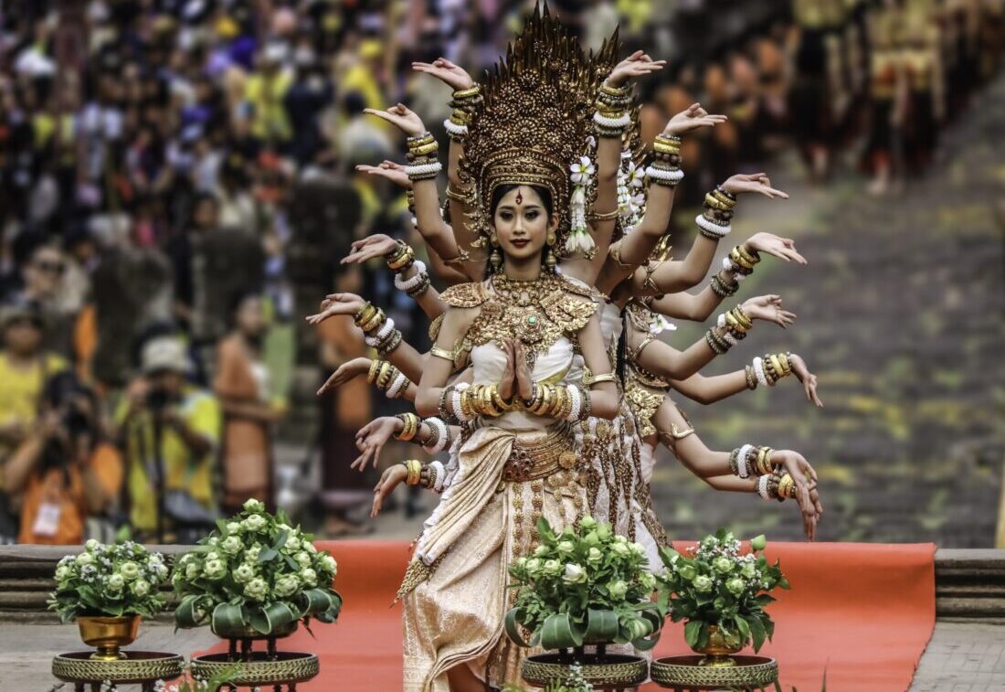 Traditionelle kambodschanische Tanzvorführung