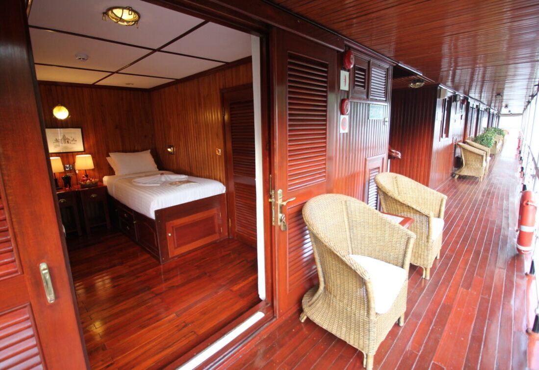 Blick auf Kabine, RV Indochina Pandaw