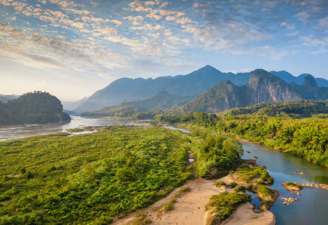 Mekong Landschaft, Laos