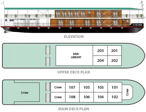 Deckplan RV Katha Pandaw